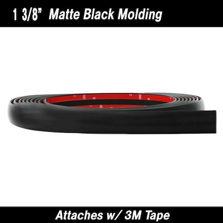 Cowles Products PROTEKTOTRIM BODY SIDE MOLDING, 1 3/8IN ROUND BAND, 24FT KIT, MATTE BLACK 38-424